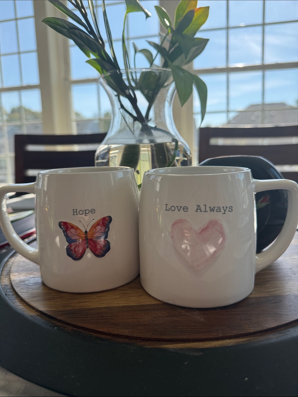 Dolly Parton Mug Duo — 'Hope' Butterfly & Pink Heart 'Love Always'